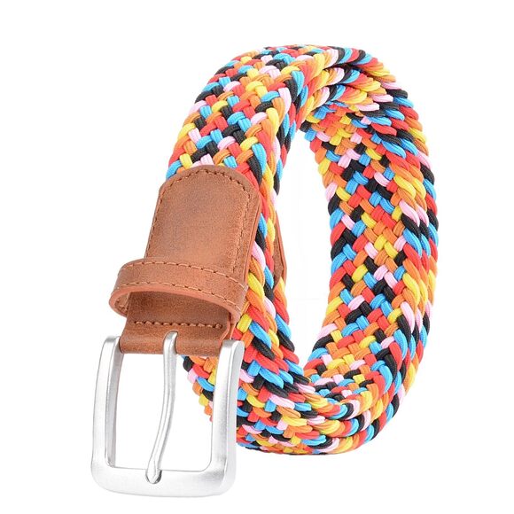 1812 Elastic Braided Belt – Unisex Multicolored Woven Stretch For Womens main image 5